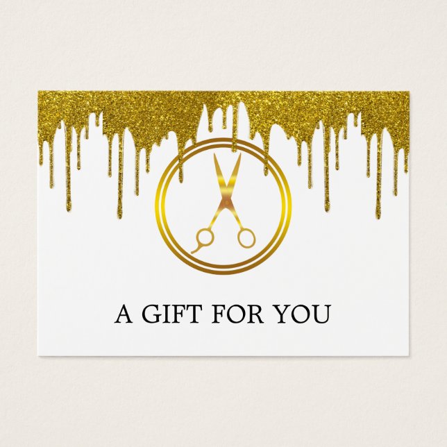 Tesoura de Círculo de Ouro Falso Elegante com Efei (Frente)