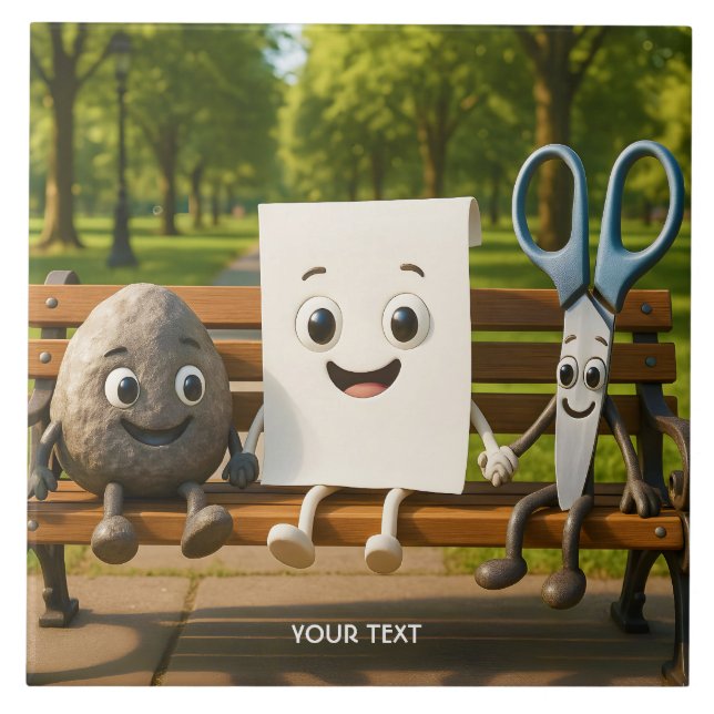 Tesoura de Papel Fantasy Cute Rock (Frente)