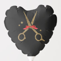 Tesoura ouro brilhante Balão cardíaco PERSONALIZAD