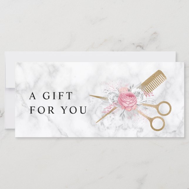 Tesouras de mármore dourado Elegante e cabeleireir (Frente)