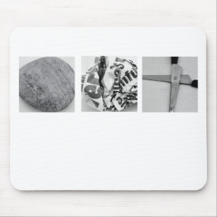 Tesouras de papel Mousepad da rocha