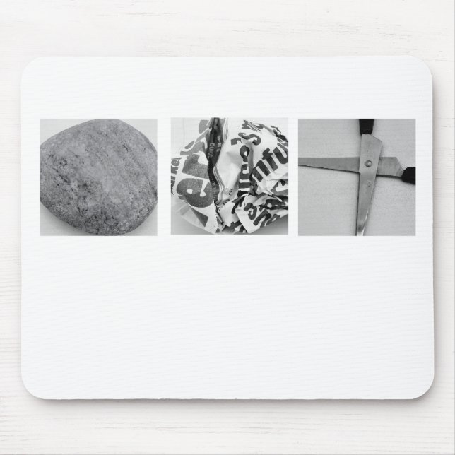 Tesouras de papel Mousepad da rocha (Frente)
