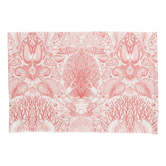 Tesouros de praia em vermelho-coral (Frente-Esquerda)