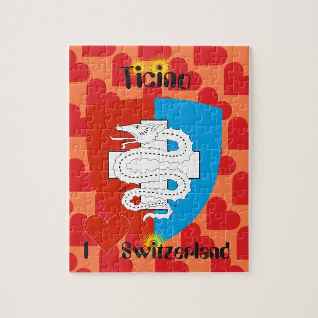 Tessin - Ticino - Schweiz - Quebra-cabeça Svizzera (Vertical)