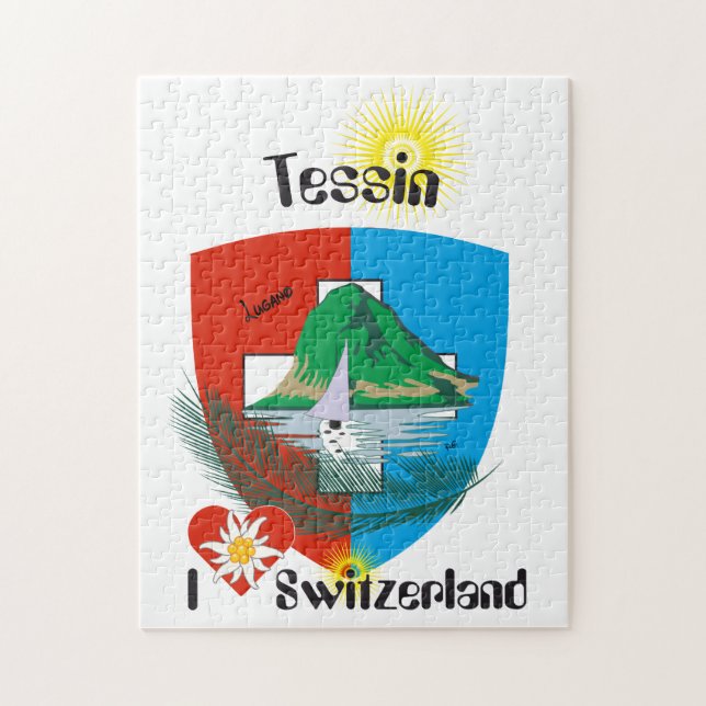 Tessin - Ticino - Schweiz - Quebra-cabeça Svizzera (Vertical)