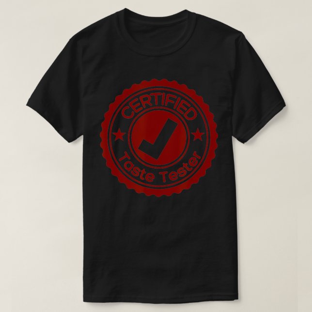 Testador de Gosto Certificado - Camisa Vermelha (Frente do Design)