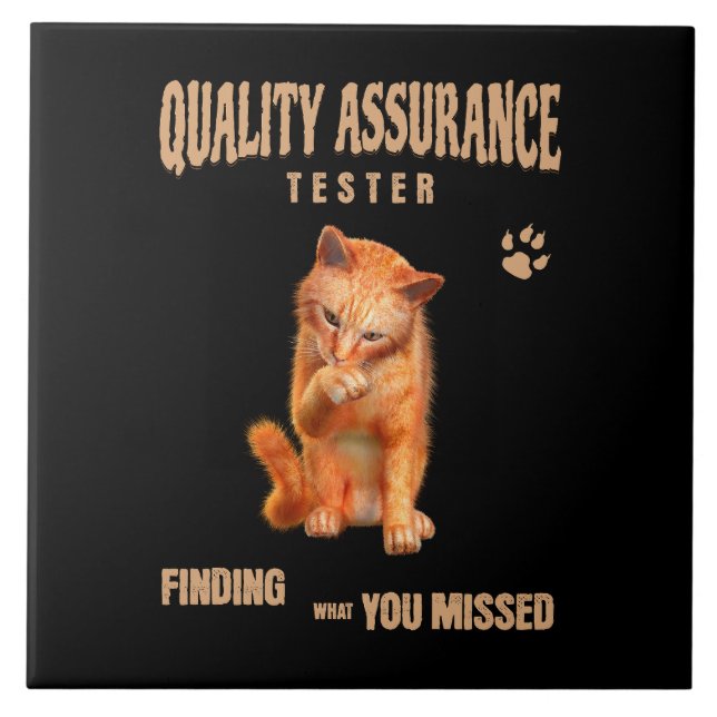 Testador de QA Humor de Gato (Frente)