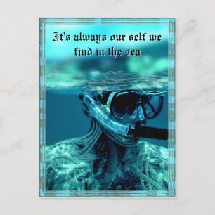 Testando as águas Cartão postal personalizável