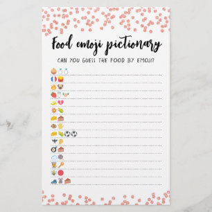 Teste de jogo Emoji Pictionary para comidas com Re