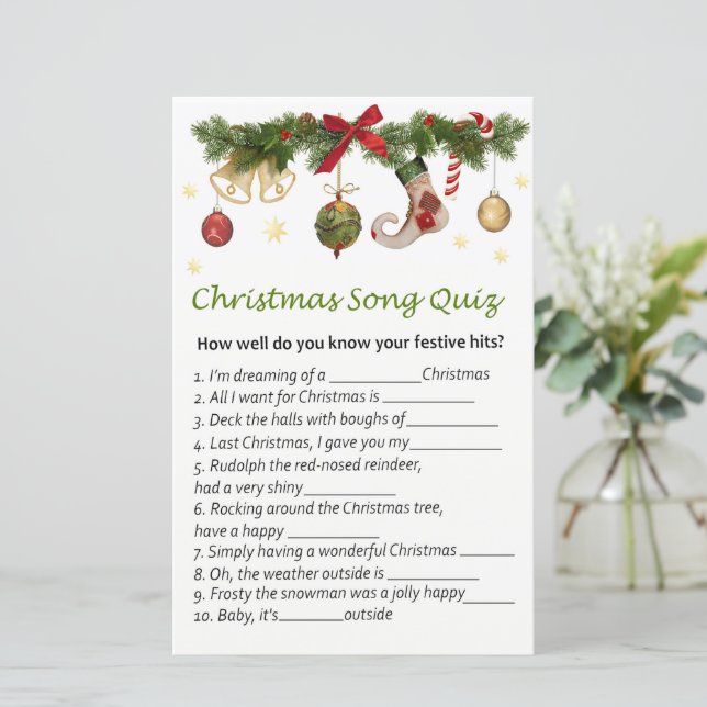 Teste de natal com decoração de natal (Em pé/Frente)