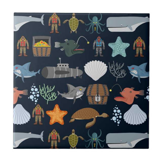 Teste padrão 1 dos habitantes do oceano (Frente)