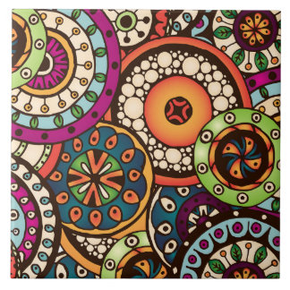 Teste padrão abstrato retro na moda Funky de Boho