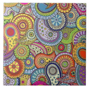 Teste padrão abstrato vibrante de Paisley