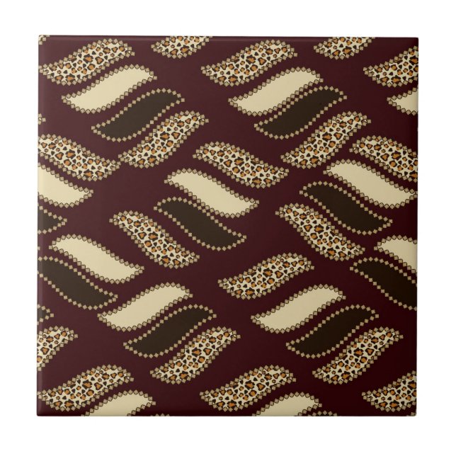 Teste padrão africano da pele da chita (Frente)