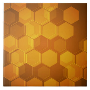Teste padrão alaranjado do hexágono do favo de m