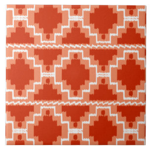 Teste padrão asteca de Ikat - oxidação, laranja