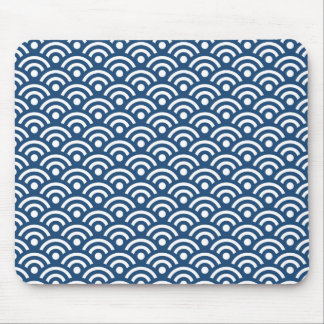 Teste padrão azul da meia-noite Mousepad de