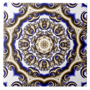 Teste padrão azul redondo do fractal