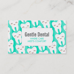 Teste padrão bonito do dente - cartões de visita