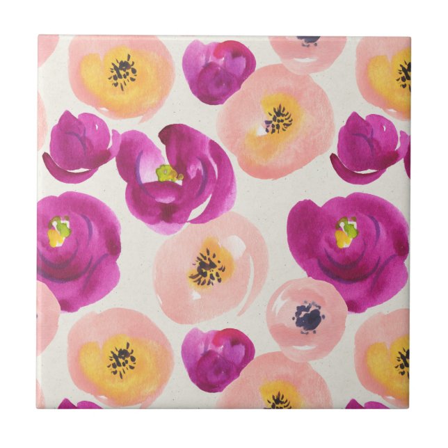 Teste padrão botânico da aguarela (Frente)