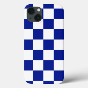 Teste padrão Checkered do azul marinho e o branco