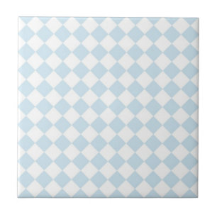 Teste padrão Checkered Pastel do diamante azul e