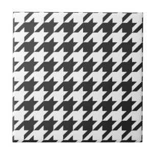 Teste padrão cinzento de Houndstooth, preto e