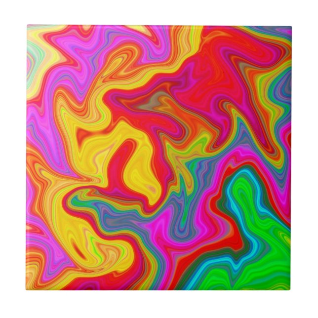 Teste padrão colorido brilhante abstrato (Frente)