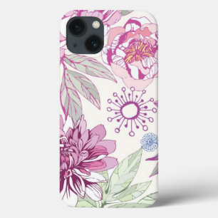 Teste padrão com flores cor-de-rosa