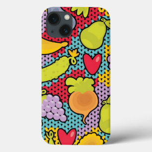 Teste padrão com frutas e legumes