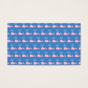 Teste padrão cor-de-rosa da baleia no azul