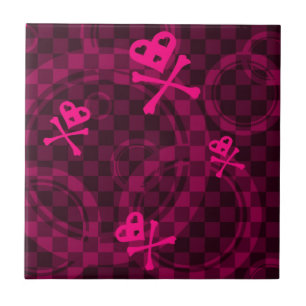 Teste padrão cor-de-rosa de Emo com círculos