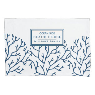 Teste padrão coral azul personalizado - casa de