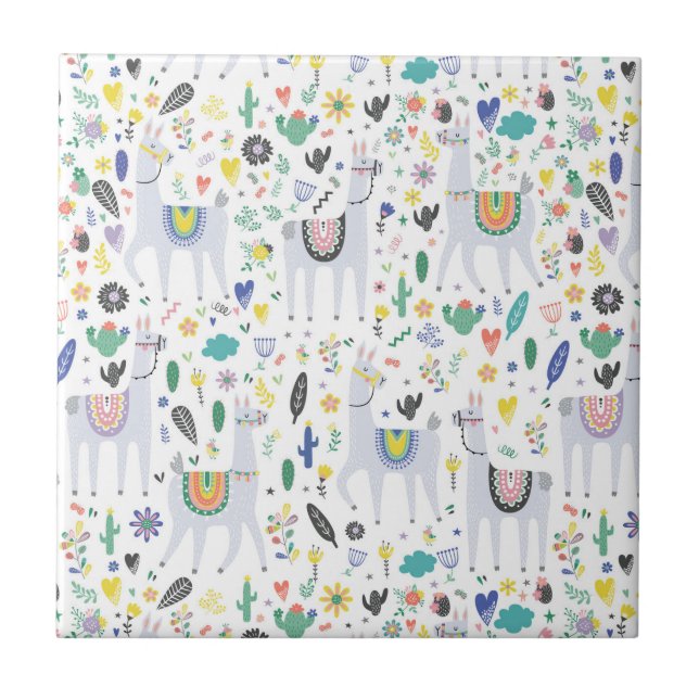 Teste padrão da alpaca do Doodle (Frente)