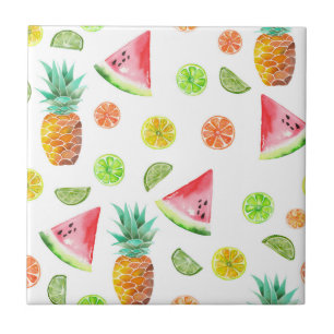 Teste padrão da fruta cristalizada da aguarela
