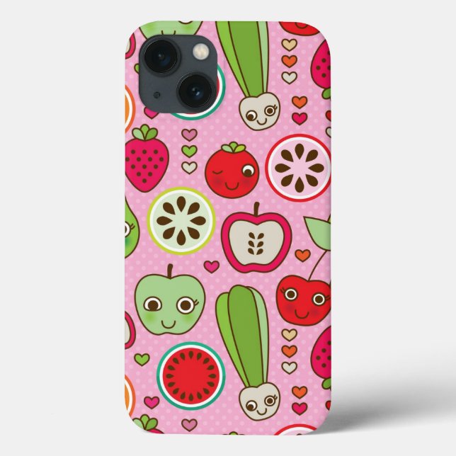 teste padrão da ilustração da cozinha da fruta (Verso)