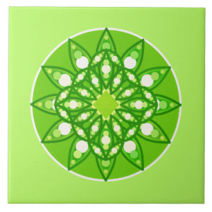 Teste padrão da mandala nas máscaras do verde