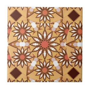 Teste padrão da mandala, tan do caramelo, castanh