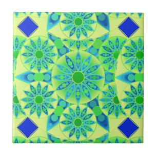 Teste padrão da mandala, turquesa, azul, verde