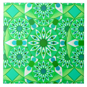 Teste padrão da mandala, verde esmeralda e pavão