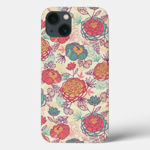 Teste padrão das flores e das folhas da peônia
