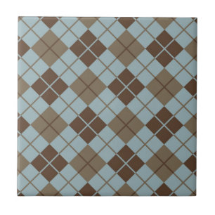 Teste padrão de Argyle no azul e no Taupe