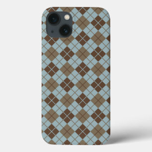 Teste padrão de Argyle no azul e no Taupe