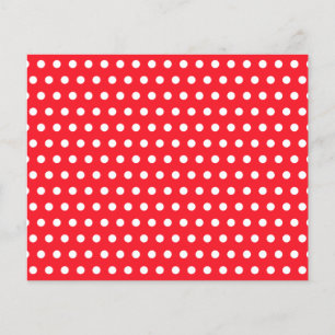 Teste padrão de bolinhas vermelho e branco.