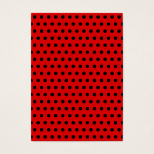 Teste padrão de bolinhas vermelho e preto.