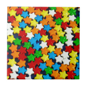 Teste padrão de estrelas colorido dos doces