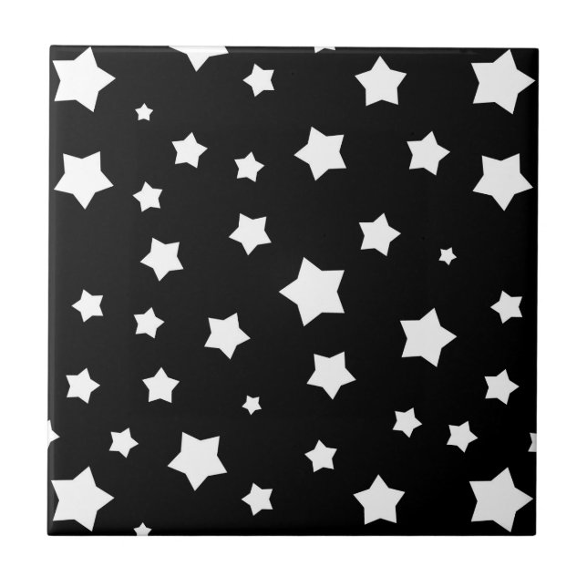 Teste padrão de estrelas preto e branco (Frente)