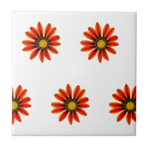 Teste padrão de flor alaranjado