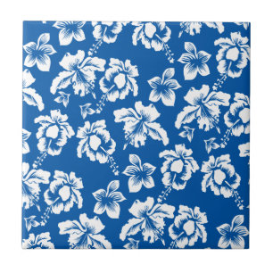 Teste padrão de flor azul de Hawiian