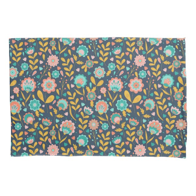 Teste padrão de flor da arte popular (Frente-Esquerda)